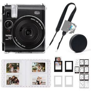 غطاء عدسة لكاميرا Fujifilm Instax Mini 99 الفورية، ملحقات صغيرة لغطاء عدسة Fuji Instax Mini 99، ألبوم صور صغير، ملصقات حدود للصور (بدون كاميرا) - فضي in Kuwait