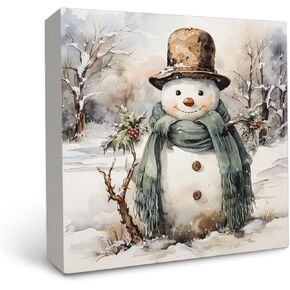 Winter Snowman Wooden Sign, Winter Snowman Christmas Wooden Signs For Home Decor, Winter Snowman Desk Signs, Winter Snowman Table Decor, Winter Snowman Wooden Signs For Home Decor in Kuwait