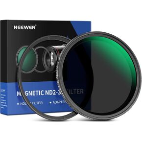 NEEWER 49mm ND2-400 (1-9 Stops) Variable ND Filter with Lens Cap, Lanyard, Cleaning Cloth, Precise Neutral Density Adjustment, Fingerprint & Scratch Resistant Multicoated Optical Glass in Saudi Arabia