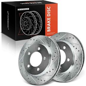 A-Premium 12.13 Inch (307.9mm) دوارات الفرامل المحفورة والمنزولة المتوافقة مع موديلات فورد/لينكولن المختارة-Expedition 1997-2002 ، Navigator 1998-2002 ، 2-PC Set in Saudi Arabia