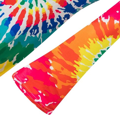 Girls Kids 60s 70s Hippie Costume Dresses Disco Outfits Party Clothes with Necklace Earrings Sunglass in Kuwait