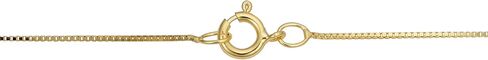 Kooljewelry 18k Yellow Gold 0.5 mm Venetian Box Chain Necklace (16, 18, 20, 22, 24, 30 or 36 inch) in Saudi Arabia