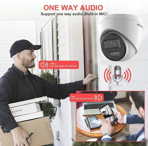 كاميرا مراقبة TVI Turret Dome بدقة 5 ميجابكسل، كاميرا تناظرية، IP67 مقاومة للعوامل الجوية الخارجية، عدسة ثابتة 4 في 1 AHD/CVBS/CVI/TVI/- 2.8 مم in Kuwait