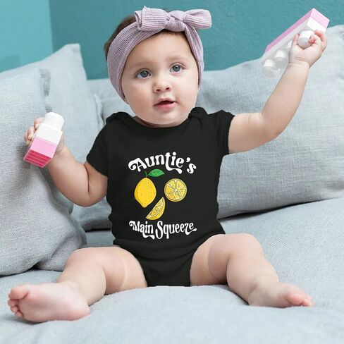 Listery Auntie's Main Squeeze طقم قطعة واحدة للأطفال حديثي الولادة البنات والأولاد ارتداءها مضحك العمة رومبير للجنسين الطفل in Saudi Arabia
