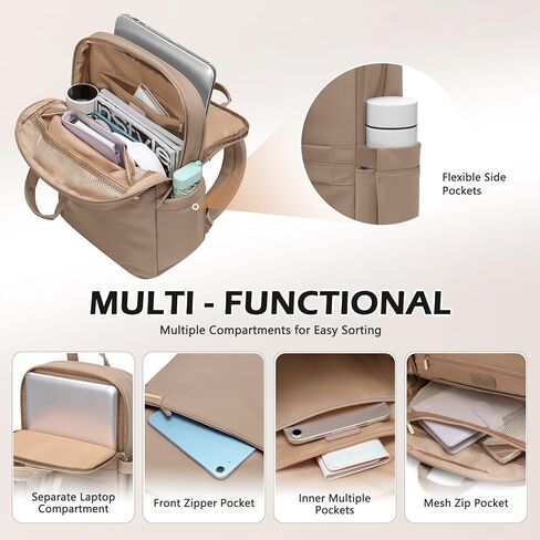 Slim Laptop Backpack for Women, Lightweight Business Backpack for Women Computer Bag Purse for Commuting, Fit 16 Inch, Black in Kuwait