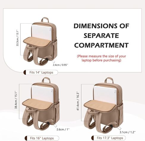 Slim Laptop Backpack for Women, Lightweight Business Backpack for Women Computer Bag Purse for Commuting, Fit 16 Inch, Black in Kuwait