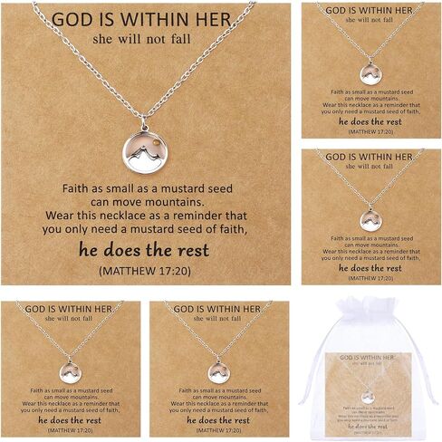 Mustard Seed Necklace for Women Christian Gifts Move Mountains Necklaces Jewelry Religious Faith Graduation Gift in Saudi Arabia