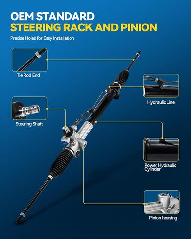 PHILTOP Power Steering Rack and Pinion Compatible with Lexus RX300 1999 2000 2001 2002 2003 All Models, Hydraulic Rack and Pinion Replace 26-2611 in Kuwait