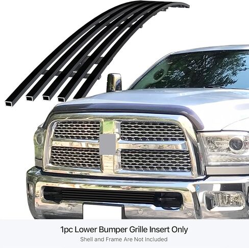 APS متوافق مع RAM 2500 3500 2010-2018 HOOK عرض LOWER LOMER FESTER Stail Steel Black 8X6 BILLET FRILLET GRILL GRILLER INSERT D66332J in Kuwait