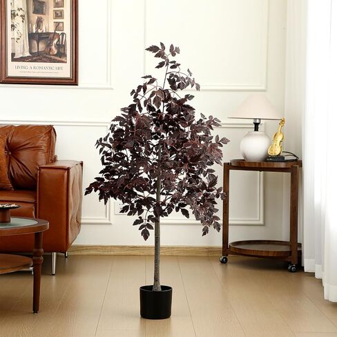 4ft الخريف البرقوق cimicifuga شجرة البذور الشكر الاصطناعي ficus ورقة الشجرة ديكور الخريف ديكور الصعود للحفل in Kuwait