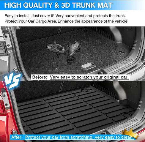 Cartist Custom Compatible with Cargo Liner 2019 2020 2021 2023 2024 2025 Audi Q8/RS Q8 All Weather Cargo Mat Heavy Duty Waterproof Rear Cargo Tray Trunk Floor Mat in Kuwait