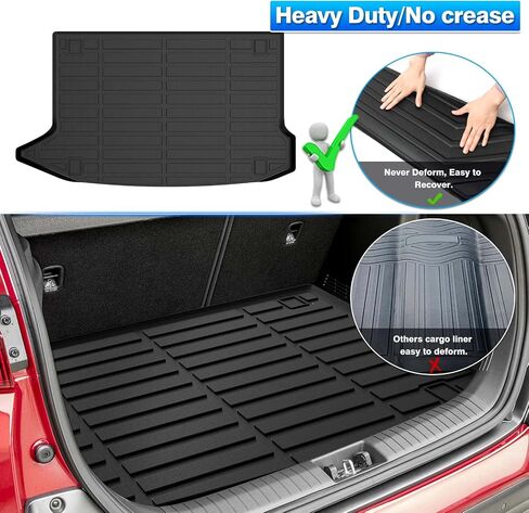 Cartist Custom Compatible with Cargo Liner 2019 2020 2021 2023 2024 2025 Audi Q8/RS Q8 All Weather Cargo Mat Heavy Duty Waterproof Rear Cargo Tray Trunk Floor Mat in Kuwait