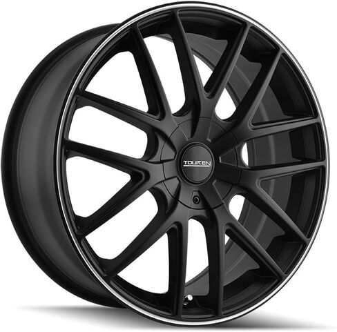 TR60 18x8, Bolt Pattern: 5x112/120, Offset: 40, MATTE BLACK/MACHINED RING, set of 1 in Saudi Arabia