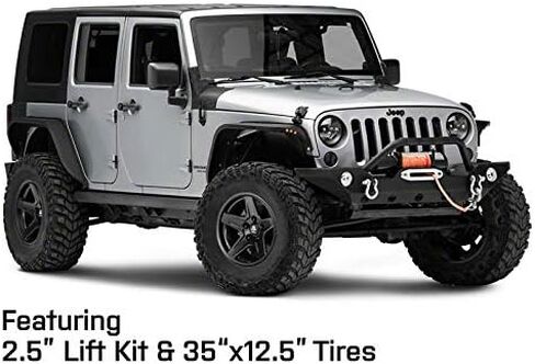 ماموث بولدر العجلة السوداء غير اللامع. 17x9 ؛ -6 مم إزاحة متوافقة مع 07-18 Jeep Wrangler JK in Kuwait