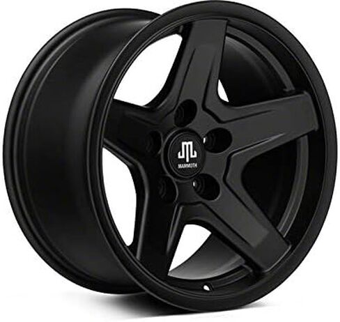 ماموث بولدر العجلة السوداء غير اللامع. 17x9 ؛ -6 مم إزاحة متوافقة مع 07-18 Jeep Wrangler JK in Kuwait
