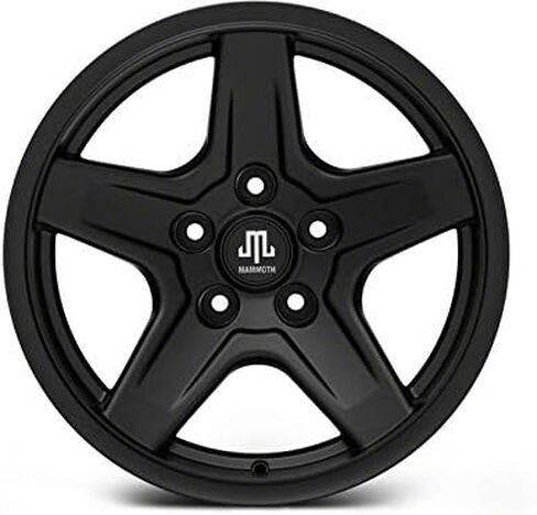 ماموث بولدر العجلة السوداء غير اللامع. 17x9 ؛ -6 مم إزاحة متوافقة مع 07-18 Jeep Wrangler JK in Kuwait