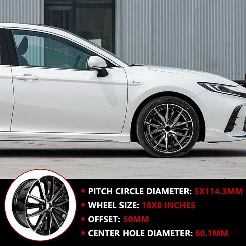 مجموعة من 4 عجلات سوداء سوداء 18 بوصة جديدة 18x8 عجلات العجلات ل Toyota Camry 2018 2019 2020 2021 2022 RIMS OE Design Replace in Saudi Arabia