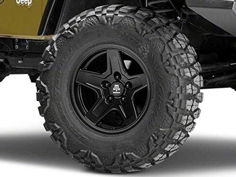 ماموث بولدر العجلة السوداء غير اللامع. 17x9 ؛ -6 مم إزاحة متوافقة مع 07-18 Jeep Wrangler JK in Kuwait