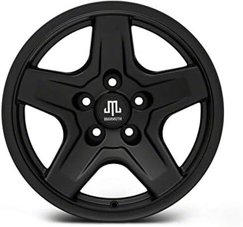 ماموث بولدر العجلة السوداء غير اللامع. 17x9 ؛ -6 مم إزاحة متوافقة مع 07-18 Jeep Wrangler JK in Kuwait