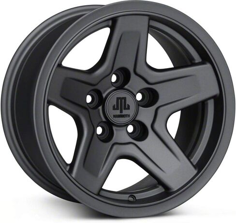 Mammoth Boulder Matte Black Wheel; 17x9; -6mm Offset Compatible For 07-18 Jeep Wrangler JK in Kuwait