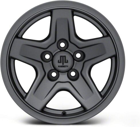 Mammoth Boulder Matte Black Wheel; 17x9; -6mm Offset Compatible For 07-18 Jeep Wrangler JK in Kuwait