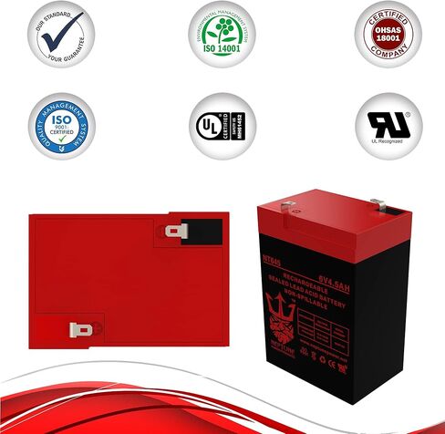 Brand NT645 6V 4.5Ah SLA Rechargeable Replacement Battery for Lithonia Lighting ELB 06042 250 Watts, Black 6 Pack in Kuwait