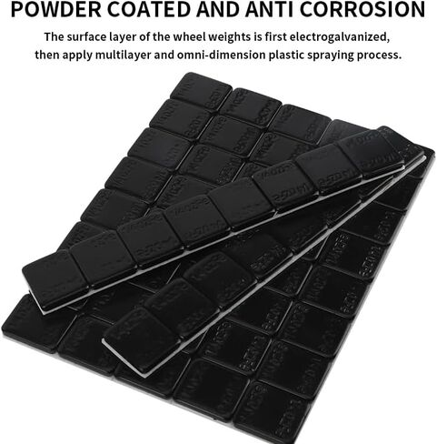 Aain 1/2 oz, zinc-Coated, Adhesive Stick on Wheel Weights, EasyPeel Type. Cars, Trucks, SUVs, Motorcycles, Low Profile, 24 Strips/Box,144pcs in Saudi Arabia