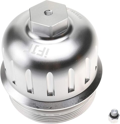 iFJF TP1015 Fuel Filter and 134001 Housing Cap Replacement for Duramax 6.6L 2017-2024 Chevy Silverado/GMC Sierra 2500HD 3500HD L5P Diesel Engine(Silver Cap) in Saudi Arabia