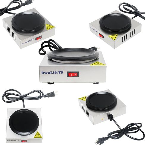 Commercial Double Coffee Carafe Warmer, Stainless Steel, 2 Burners Decanter Warmer Plate,Suitable for Café, Break Room, Buffet, Event and Commercial Use in Kuwait