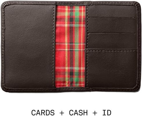 Leather Wallet for Apple AirTag NW041I – Slim Front Pocket Bifold – Handmade in Brazil – Full-Grain Leather – Holds Cards & Cash – Gift for Men – Minimalist Travel Wallet - Black in Saudi Arabia