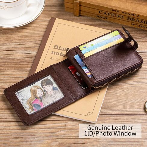 Steel Lion Genuine Cowhide Leather Wallet for Men - Durable RFID Blocking Bifold Design with Card Slots (coffee) in Saudi Arabia