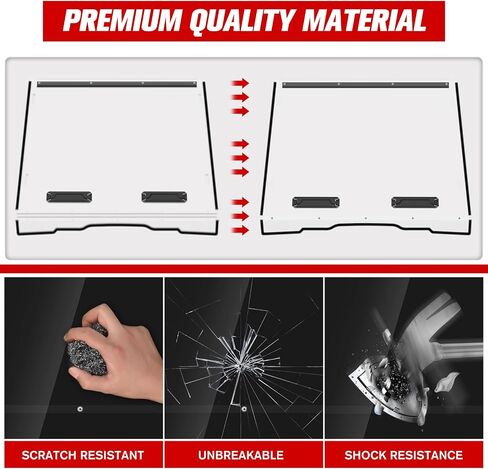 Front Full Windshield for Honda Pioneer 520 500, Dustproof Scratch Resistant Adjustable Vents Clear PC Windscreen for Pioneer 520 2021-2023 2025/ Pioneer 500 2015-2023 Accessories in Saudi Arabia