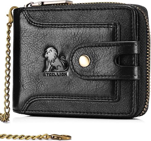 Steel Lion Genuine Cowhide Leather Wallet for Men - Durable RFID Blocking Bifold Design with Card Slots (coffee) in Saudi Arabia