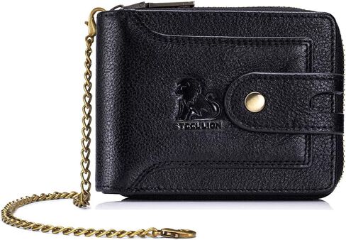 Steel Lion Genuine Cowhide Leather Wallet for Men - Durable RFID Blocking Bifold Design with Card Slots (coffee) in Saudi Arabia