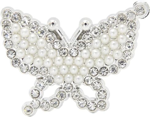 Bling Shoe Charms Set for Women, 14 Pieces with 2 Chains, Rhinestone Butterfly and Flower Decorations for Party Favors in Saudi Arabia