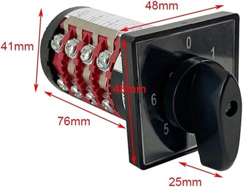 HZ8B-20/3/4 مفتاح التحكم الكهربائي 4 مستويات 20A 0-6 المواقف Universal Detary Rotary CAM Switch Interruptor HZ5B-20/4 in Saudi Arabia
