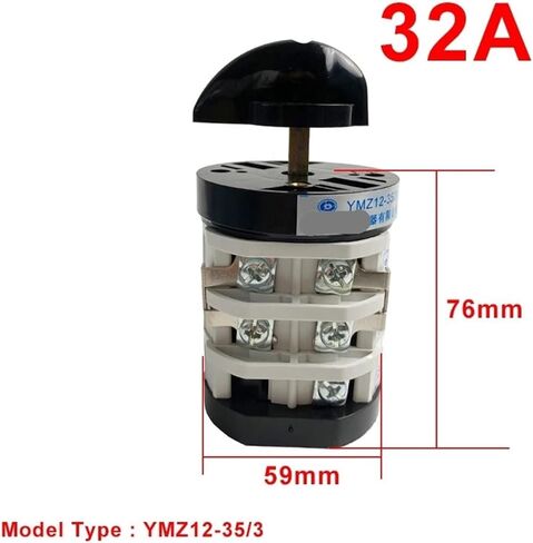 Rotary Changeover Cam Switch for Dig Tire Changer Machine Tyre Handler 32A 690V 3 Poles 3 Positions YMZ12-35/3(20A) in Saudi Arabia