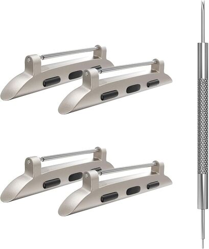 Spring Bar Watchband Connectors for Apple Watch Band Adapter, Replacement Link Attachment for iWatch Ultra(49mm) Series 9 8 7(45mm 41mm) 6 5 4 SE(44mm 40mm) 3 2 1(42mm 38mm) Strap 2pack in Saudi Arabia