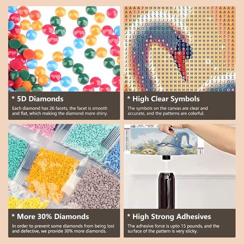 AMORARS Dog Diamond Painting Kit for Adults, 5D Flower Diamond Art for Beginners - DIY Full Diamond Dot Gem Art Painting, Suitable Gifts and Home Wall Decoration Crafts, 12x12Inch in Kuwait