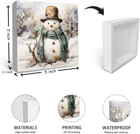 Winter Snowman Wooden Sign, Winter Snowman Christmas Wooden Signs For Home Decor, Winter Snowman Desk Signs, Winter Snowman Table Decor, Winter Snowman Wooden Signs For Home Decor in Kuwait