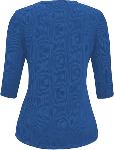 قمم المرأة غير الرسمية 3/4 قمصان رقبة الطاقم in Kuwait