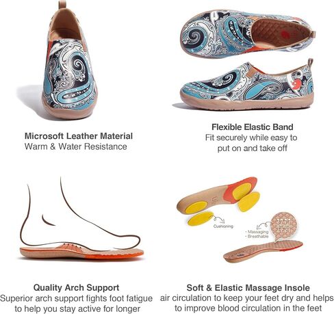 UIN Men's Walking Travel Shoes Slip On Microfiber Casual Loafers Lightweight Comfort Fashion Sneaker in Saudi Arabia