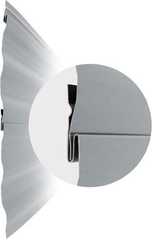 recpro mesa metal الألومنيوم RV & Trailer Side 8 "× 72" | تصميم قفل | يقاوم التآكل والتكسير | خفيفة الوزن (1 ، كريستال أبيض) in Saudi Arabia