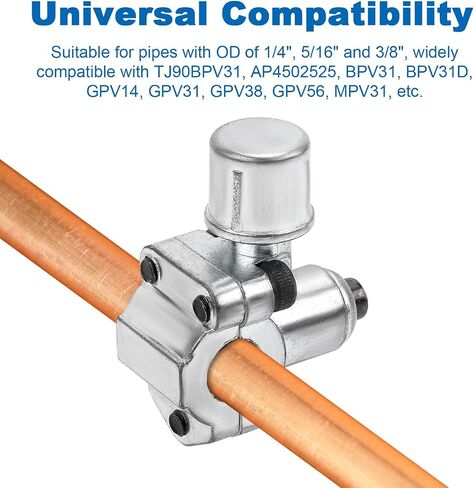 2PCS BPV-31 ثقب صمام الثقب و 2 مفتاح سداسي و 4 محول ، صمام خط الثلاجة المعدنية ل 1/4 "5/16" 3/8 "أنابيب الثلاجة القطر الخارجي استبدال TJ90BV31 AP4502525 BPV31D GPV14 in Saudi Arabia