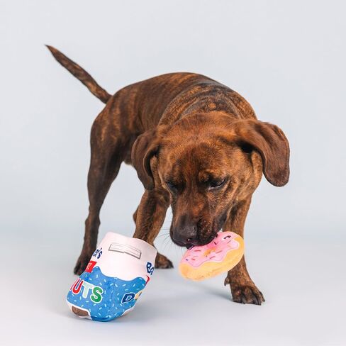 Fringe Studio Hide & Seek Burrow Plush Dog Toy ، Happy Campers (289216) ، متعدد الألوان in Kuwait
