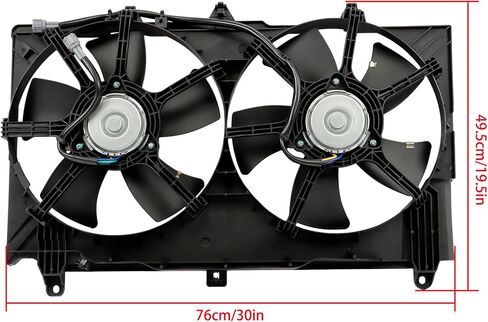 Engine Dual Radiator Condenser Cooling Fan Assembly Replacement for Nissan 350Z 2003-2007 V6 3.5L Replacement for Infiniti G35 21487CD00A 620-429 620980 NI3115127 in Saudi Arabia