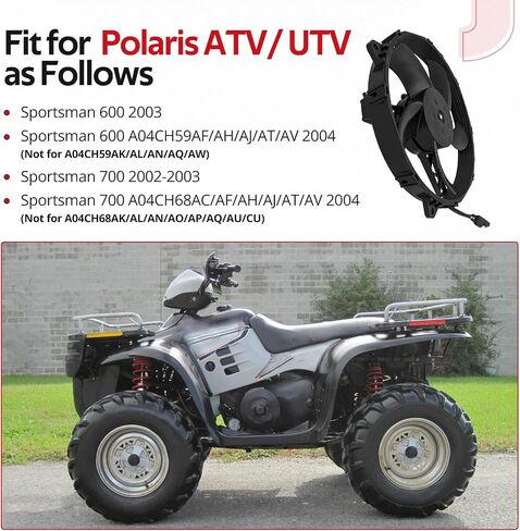 JAVIK Radiator Cooling Fan Fit for Polaris Sportsman 700 600 2002-2003，OEM# 2410288 in Saudi Arabia