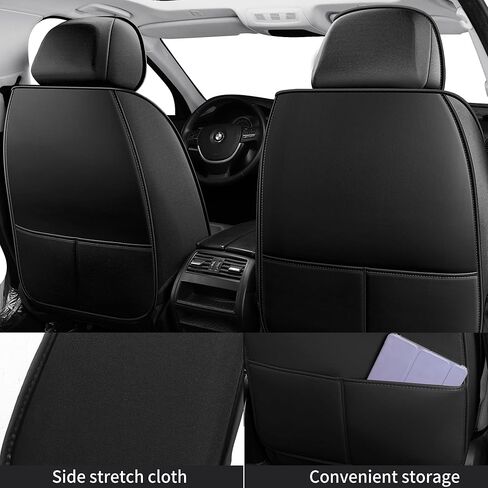Car Seat Covers for Toyota 4Runner (1991-2023),Waterproof Leather, 360° Coverage on All 5 Seats,Simple Style,Protect and Upgrade Interiors,Airbag Compatible (Black) in Kuwait