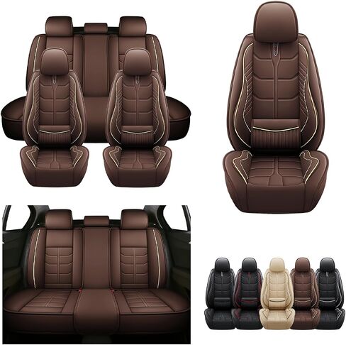 يغطي مقعد السيارة مناسبًا لصالح Ford F150 2003-2025-حماة مقاعد مقاومة للماء ، أغطية مقعد غير ملائمة للحيوانات الأليفة ، مجموعة كاملة من 5 مقاعد (Beige) in Kuwait
