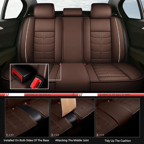 يغطي مقعد السيارة مناسبًا لصالح Ford F150 2003-2025-حماة مقاعد مقاومة للماء ، أغطية مقعد غير ملائمة للحيوانات الأليفة ، مجموعة كاملة من 5 مقاعد (Beige) in Kuwait